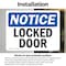 Signmission Locked Door, 5 in W x Rectangle, Vinyl Decal OS-2PACK-NS-D-35-L-14031 - alternate 3